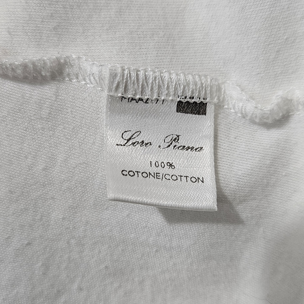 Loro Piana Long Sleeve Crop Tee Shirt White Size 42 US 6 - Picture 10 of 15
